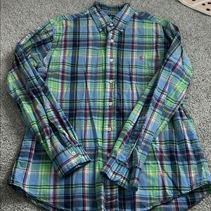 Ralph Lauren Blue and Green Plaid Shirt